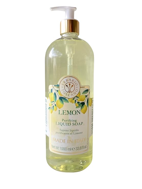 Erbario Toscano Lemon Citron Liquid Soap 33.81 Fl.Oz. From Italy by Erbario Toscano