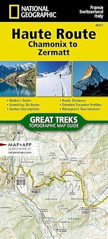 Haute Route Map [Chamonix to Zermatt] (National Geographic Trails Illustrated Map, 4001)