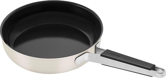 ZWILLING Pure 9.5-inch Stainless Steel Ceramic Nonstick Fry Pan, Ivory