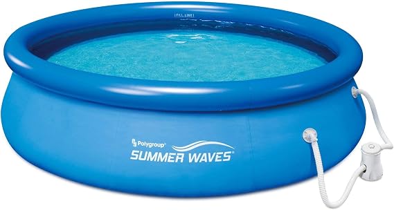 Summer Waves 10ft x 30in Quick Set Inflatable Above Ground Pool with Filter Pump