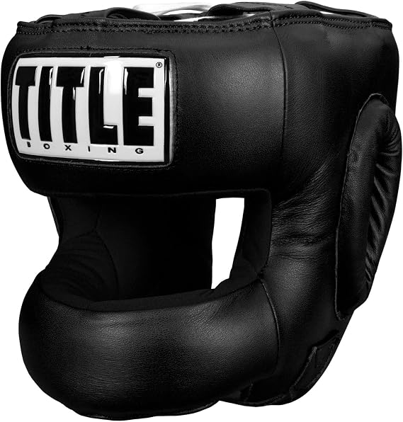 Title Face Protector Training Headgear, Black