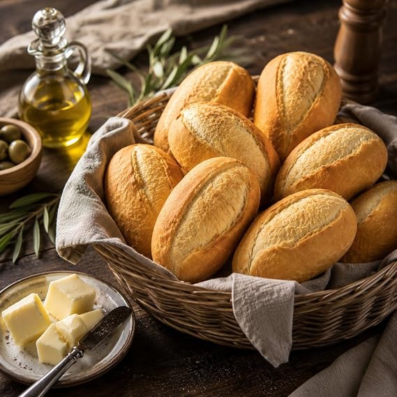 Semi-fired frozen petite pans 35g | 100% French wheat and easy tempering cafe quality | Frozen Mini Bread Rolls 35g - Nature Kiosk 16 pieces