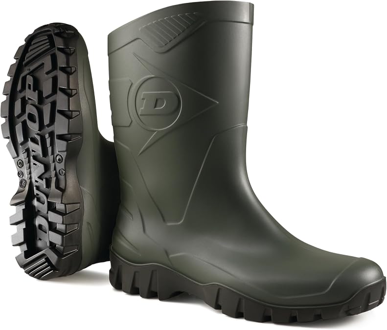 DUNLOP Dee Calf Length Wellies, Waterproof, PVC