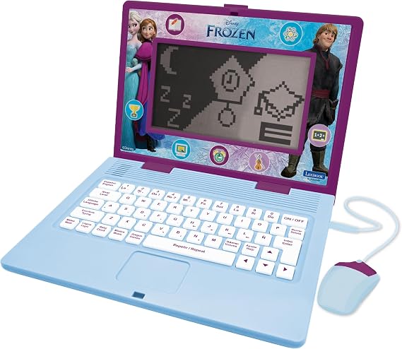 Lexibook, Frozen Educational Laptop for Kids, JC599FZi2 | Spanish/English, 170 activities, Large screen, Learning games and music