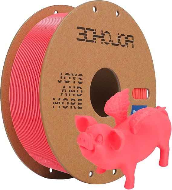 3D Printing Filament High-Speed PLA Filament 1.75mm 300mm/s 1kg Cardboard Spool Dimensional Accuracy +/- 0.03 mm Fit Most 3D FDM Printer-Pink