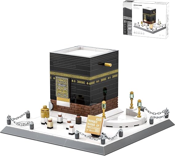 CAXIMSY Islamic Mosque Kaaba Architectural Model Building Block Sets Muslim Bricks Toy Hajj Kit Eid Gifts for Adult 446 Pieces