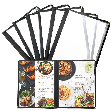 Menu Covers 8.5x11, 2 Page 4 View Menu Holder for Restaurant
