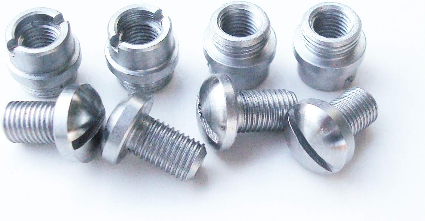 1911 Grip Screws Bushings, M1911 Clones 1911A1 Fits These and Other Standard 1911 .45 .38 Industries Stainless Steel Grip Nut Screws & Bushings,Pack of 4 Sets