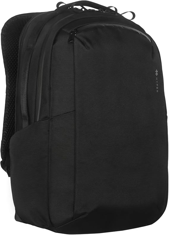 HyperPack 22L Slim Laptop Backpack 1200D PET Abrasion & Water Resistant Backpack Anti Theft Backpack w/Charging System, Tracker Pocket, Triple Padded Back (Fits up to 16 Laptop)