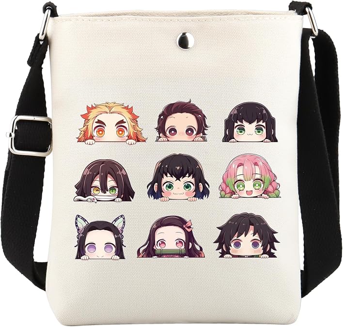 VAMSII Demon Anime Themed Gift Demon Anime Inspired Crossbody Bag Anime Merch
