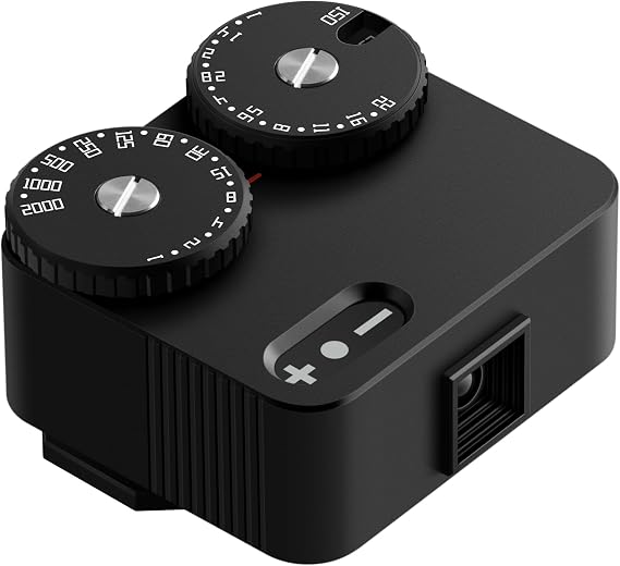 TTARTISAN Light Meter II with Real-time Metering Tool, Two Dial to Adjust ISO, Aperture and Shutter Speed (Black)