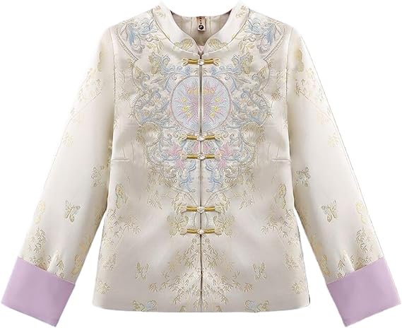 Chinese Style Jacket for Women,Frog Button Modified Tang Suit,Winter Cotton-Padded Warm Top