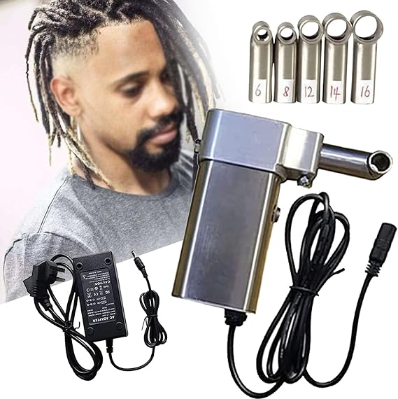 Instant Dreadlock Maker - Electric Handheld Portable Crochet Machine, Automatic Dreadlock Maker Quick and Easy DIY Locs Braiding Hair Extensions, 10mm