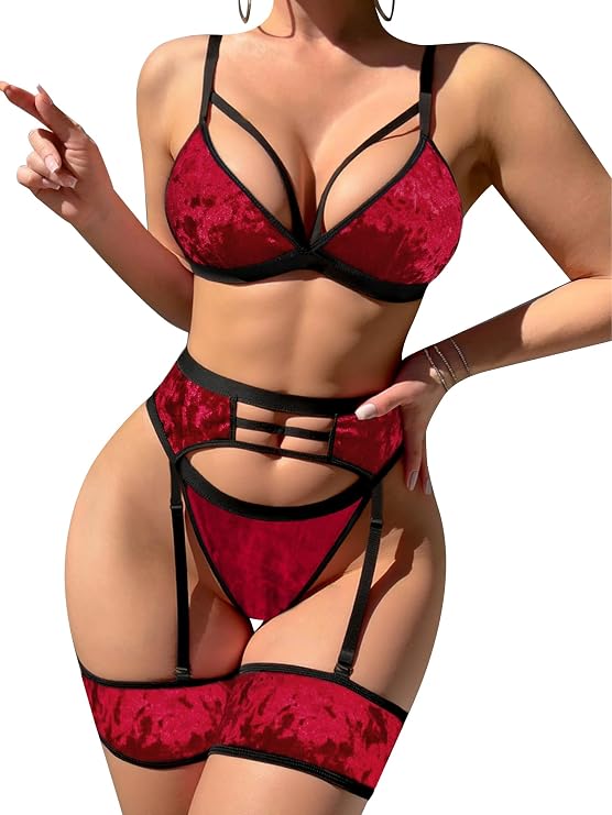 popiv Women's Sexy Lingerie Set