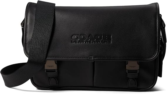 COACH League Messenger Bag in Smooth Leather Black One Size