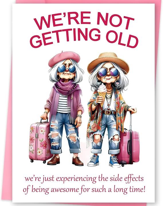 FANCYLUCKY Funny Birthday Card Gifts for Women Her Best Friend