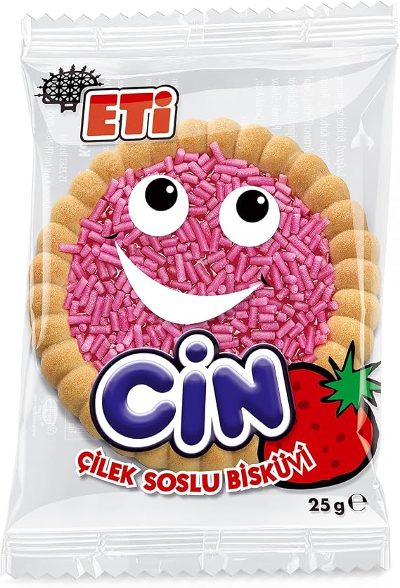 Eti Cin Çilekli Bisküvi 25 g x 36 Adet