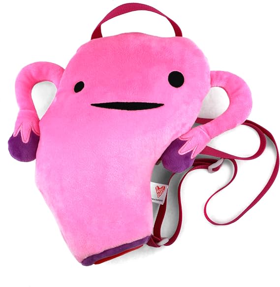 I Heart Guts Uterus Plush Backpack - 11" Cute Educational Organ Bag For Hysterectomy, Endometriosis Childbirth Recovery - Funny Get Well Gift For Nurse Patients & Medical Pro Stem Anatomy Plushie