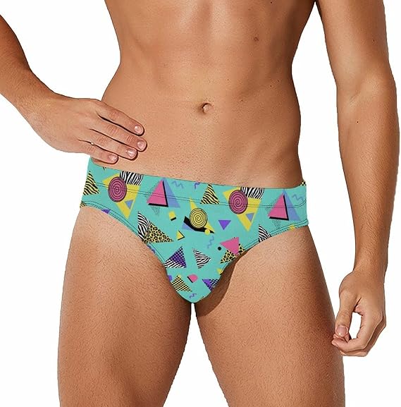 Adjustable Men's Swim Briefs, Breathable Beach Shorts for Water Sports