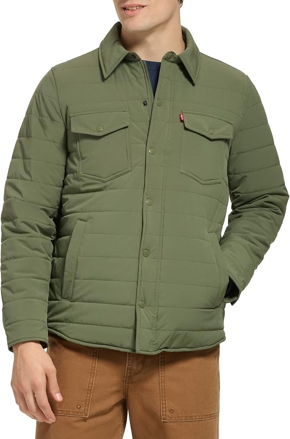 Levi's Men's Lightweight Quilted Shirt Jacket Shirt Jacket