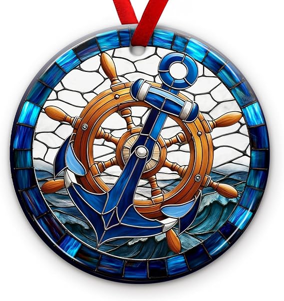 Anchor Nautical Christmas Ornament 2026