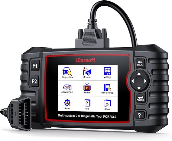 iCarsoft POR V2.0 fit for Porsche/Cayenne/911 Full Systems Diagnostic Scan Tool, OBD2 Scanner with 9 Resets, Live Data, Battery Test,CAN-FD Supported, Lifetime Free Update