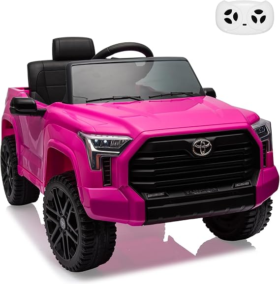 Ride on Truck Car, 12V Licensed Toyota Tundra Kids Car w/Remote Control