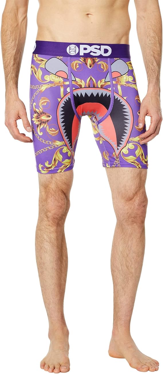 PSD Men's Warface Purple Lux Boxer Briefs, Purple, XXL