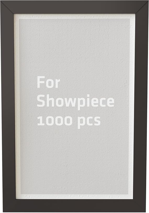 Pintoo Jigsaw Puzzle Frame Tailor-Made for Pintoo's 1000 Pieces Puzzle ONLY - Dark Brown - Effortless & Toolless Assembly NO Glue Required [W1031]