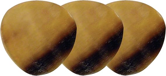 Golden Gate Guitar Picks (MP-22-3PK), Horn,Rounded Triangle - X-Stiff