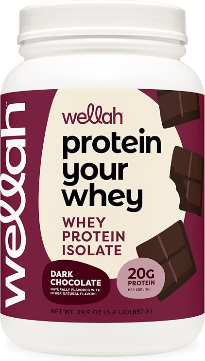 Wellah Protein Your Whey (Dark Chocolate) 30 Servings | Whey Protein Isolate Powder
