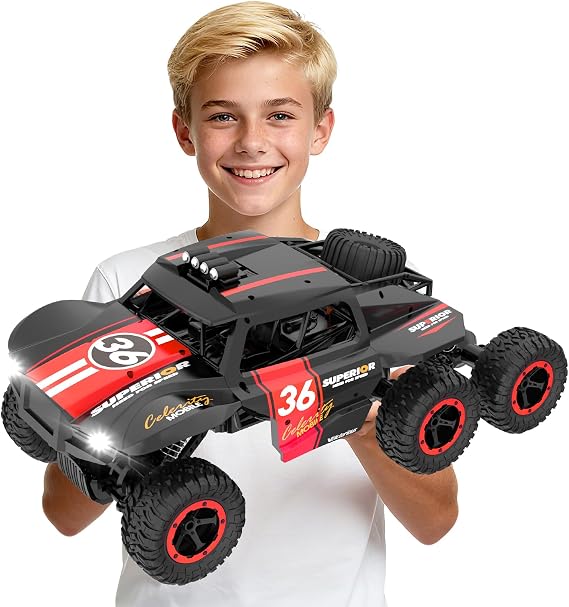 RC Cars Remote Control Car - 1:12 Scale Big Car 6WD Off Road Remote Control Cars All Terrain Drift Truck Crawler for for 8 9 10 11 12 13 14 15 16 Year Old Boys Girls Birthday Chirstmas Gifts