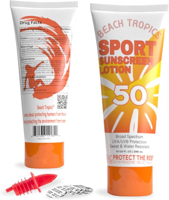 Classy Wino Sunscreen Flask 2-Pack (10 oz Each) Hidden Alcohol Container | Discreet Liquor-Disguise Bottle for Cruises, Festivals & Concerts | Includes Leakproof Seals & EZ Pour Spout