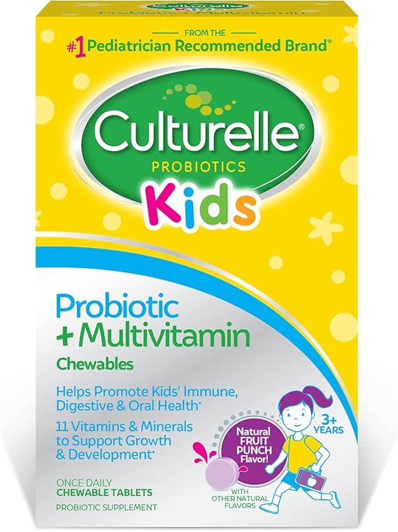 Culturelle Kids Probiotic + Complete Multivitamin Chewables, 30 Count