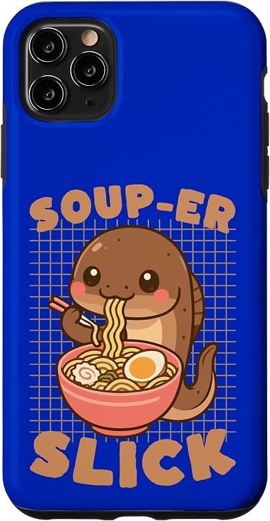 Soup-er Slick Kawaii EEL Ramen Noodle Pun Case for iPhone 11 Pro Max