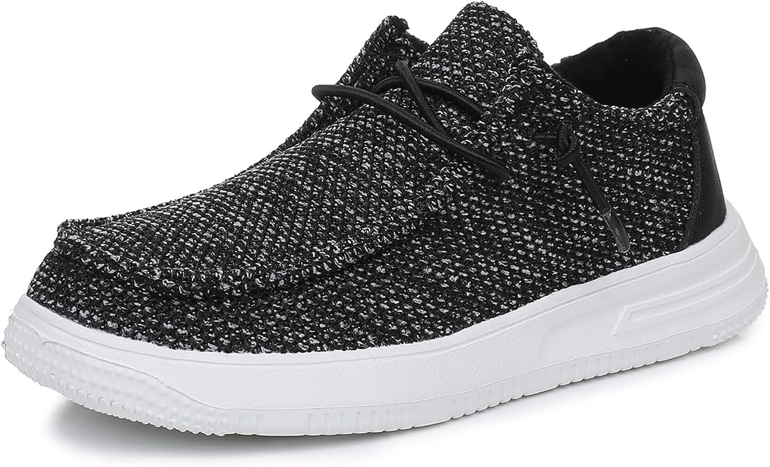Ahannie Kids Lightweight Slip-On Walking Loafers Breathable, Comfortable, Easy On/Off Casual Shoes for Boys & Girls(Todler/Little Kid/Big Kid)