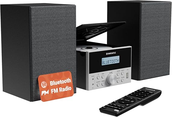 Oakcastle HIFI150 Bluetooth CD Player with Speakers, 20W HiFi Stereo System
