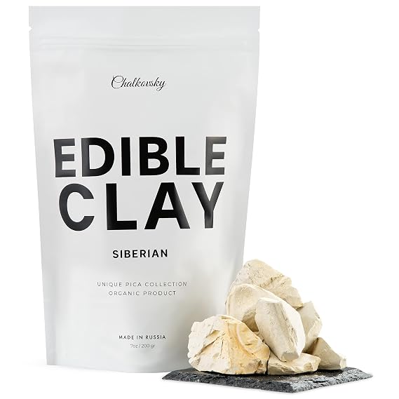 Premium Edible Clay - Crispy Clay Chunks for Eating - Edible Chalk for Pica Cravings, Mukbang ASMR Content Creators - Ready-to-Eat Clay - Carefully Selected Edible Dirt Bites - 7 Oz (200gr)