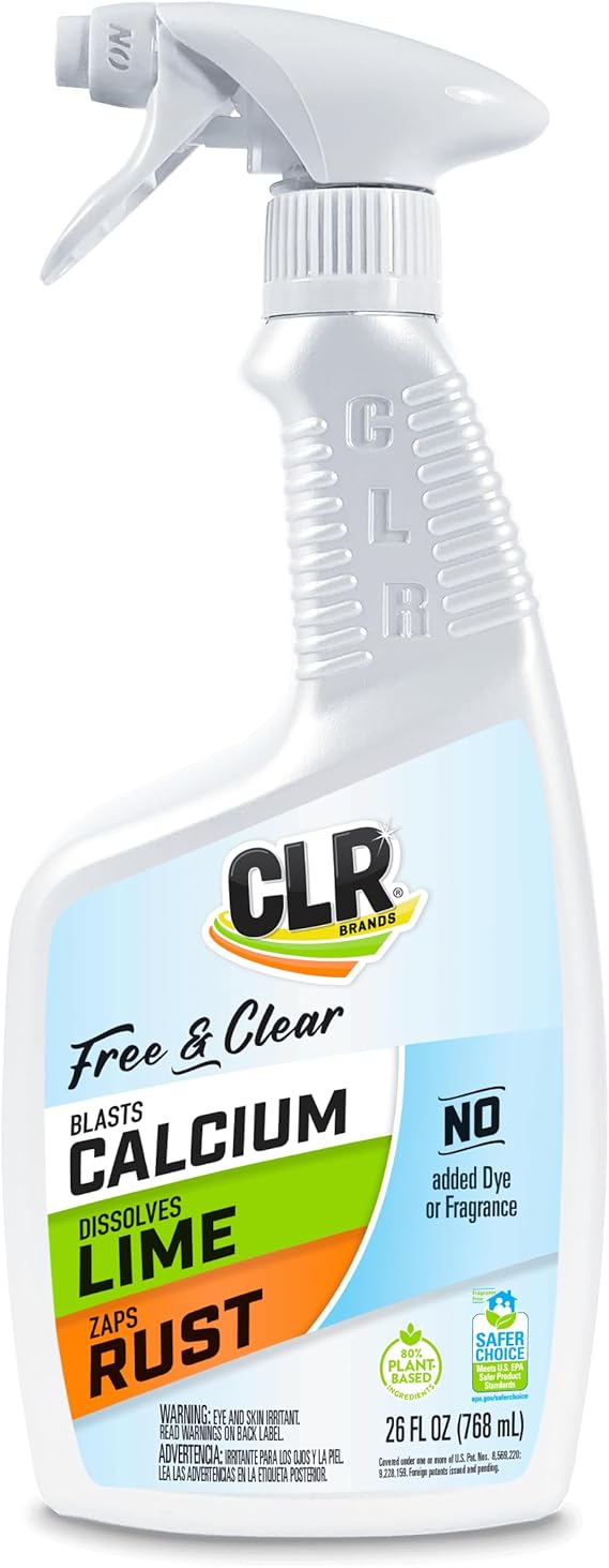 CLR Brands Calcium Lime & Rust Remover Free & Clear, 26 oz. Bottle