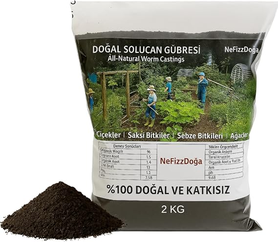 %100 Doğal Solucan Gübresi -2 Kg (4 LT)