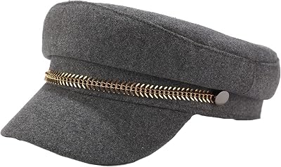 Brcus Men Women Newsboy Cabbie Peaked Beret Cap Baker Boy Yacht Captain Sailor Hat