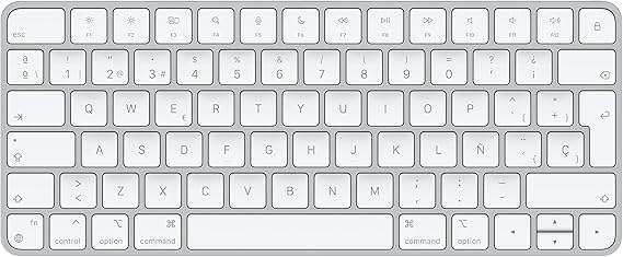 Apple Magic Keyboard: Wireless, Bluetooth, Rechargeable. Works with Mac, iPad, or iPhone; Spanish - White