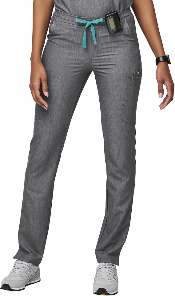 FIGS YOLA Skinny Scrub Pants for Women Slim Fit, Straight Leg, 11 Pockets 4-Way Stretch, Anti-Wrinkle