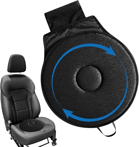 360 Rotating Car Seat Cushion | Swivel Car Seat Cushion For Disabled Elderly | 15.7" Cushions | No-Slip Swivel Cars Seats For Elderly Support | Ergonomically Design Portable Chair Assist