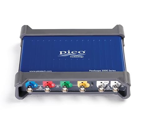 Pico Technology PicoScope 3404D Oscilloscope 4 Channels 70 MHz, 128 MS Buffer Memory, USB PC Benchtop Lab Kit with Probes, PS7 Software and Waveform Generator