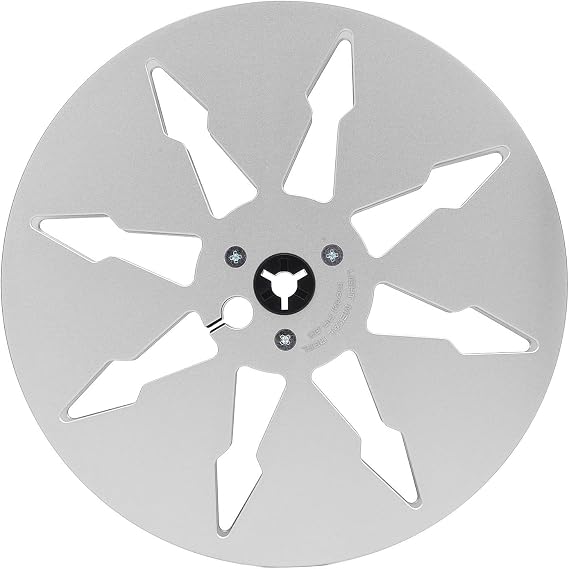 1/4 7 Inch Sound Tape Empty Reel, 8 Holes Open Reel Sound Tape Empty Reel for Reel to Reel for Studer, Improve Sound Quality Aluminum Alloy (Silver)