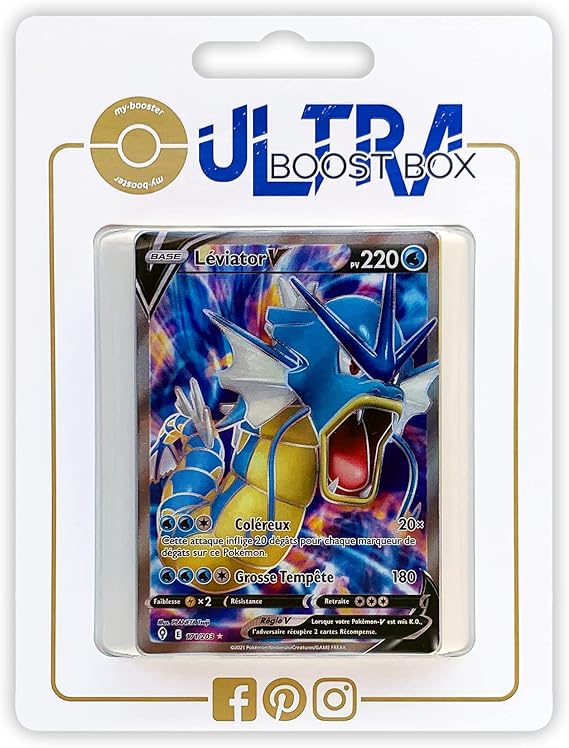 Léviator V (Gyarados V) 171/192 Full Art - Ultraboost X Epée et Bouclier 7 Évolution Céleste - Box of 10 Pokemon French cards