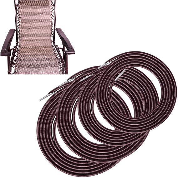 Elastic Rope, Elastic Cord, Zero Gravity Chair Replacement Cord, 4 Piece Repair Tool Kit, Universal Replacement Elastic Cord, Unscratched, Round Elastic Cord, Super Strong Elastic Cord, Thick Durable,