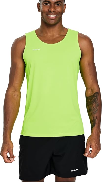 TLRUN Mens Performance Running Tank Top Ultra Lightweight Singlet