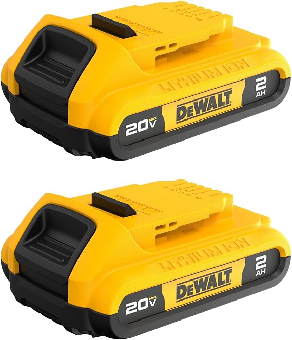 DEWALT 20V MAX Battery, Compact 2.0Ah Double Pack (DCB203-2)